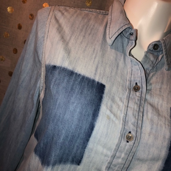 Chico’s chambray denim button down shirt - Picture 2 of 8